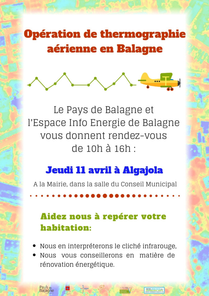 Thermographie aérienne en Balagne: Permanence à la Mairie d'Algajola le 11 avril