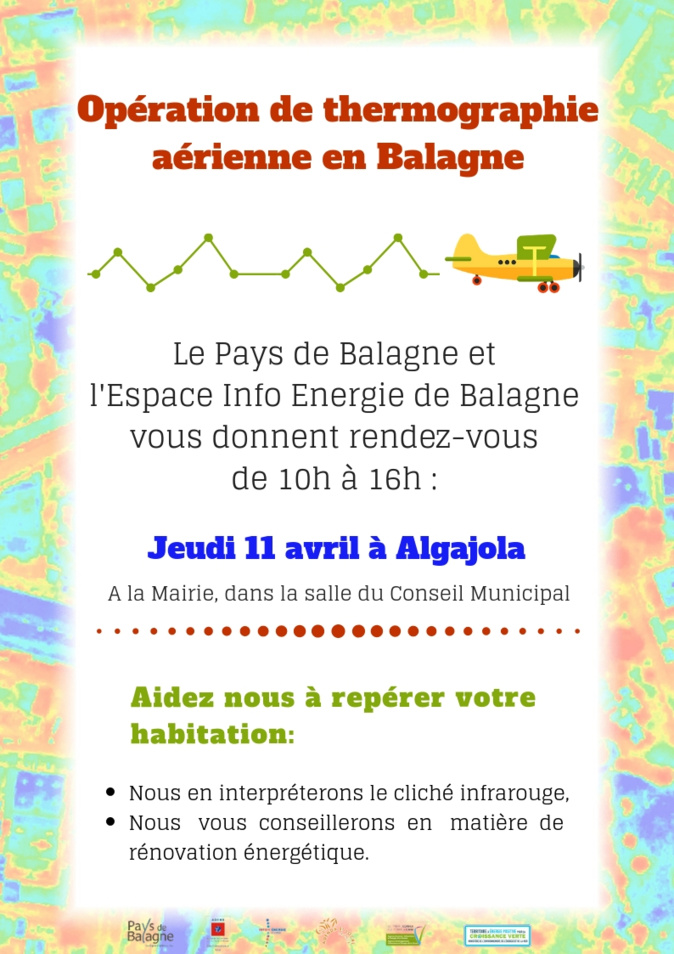 Thermographie aérienne en Balagne: Permanence à la Mairie d'Algajola le 11 avril Thermographie aérienne en Balagne: Permanence à la Mairie d'Algajola le 11 avril