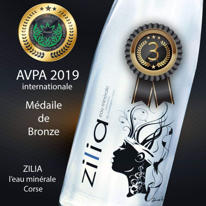 Médaille de Bronze pour les Eaux de Zilia Médaille de Bronze pour les Eaux de Zilia
