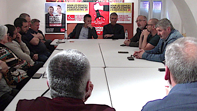 Ian Brossat à l'écoute des syndicalistes et de la population corse