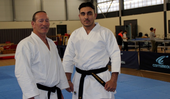 David Da Costa (à droite) avec son prof Eric Colas (Photo GAP)
