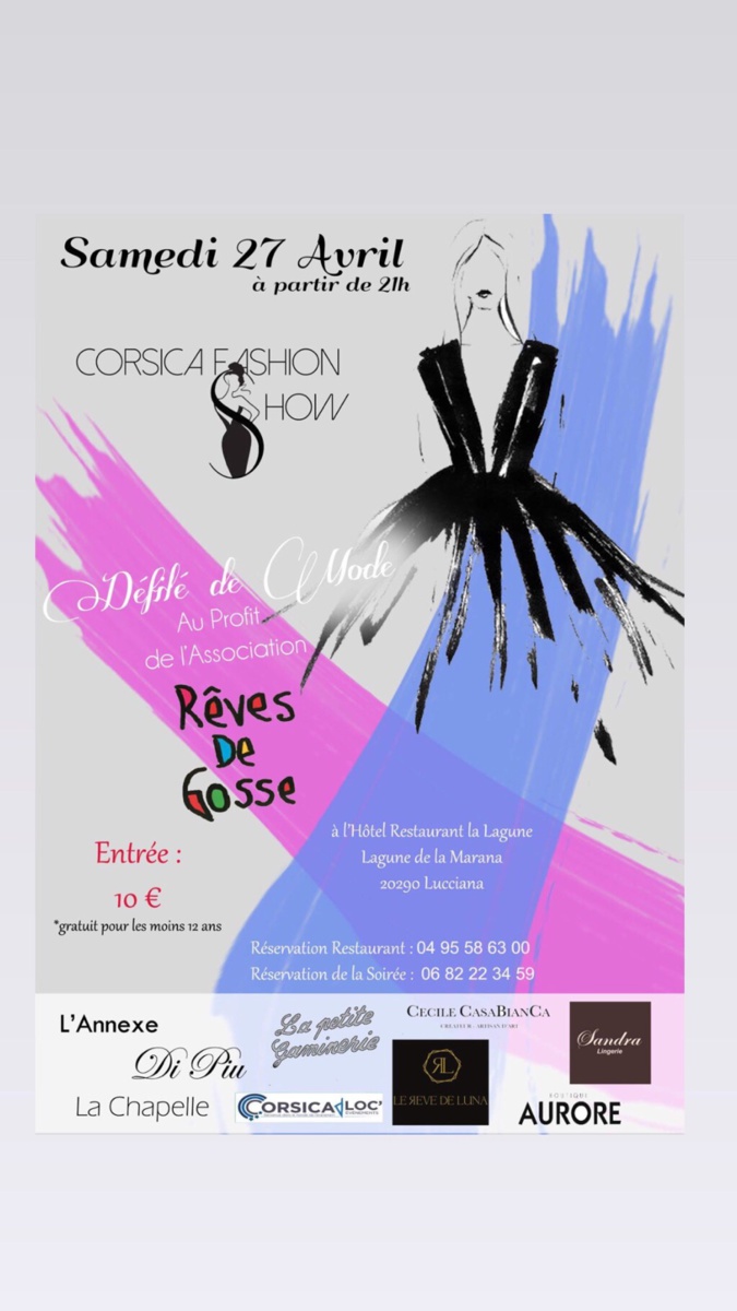 "Corsica Fashion Show", à Bastia on défile pour la bonne cause "Corsica Fashion Show", à Bastia on défile pour la bonne cause