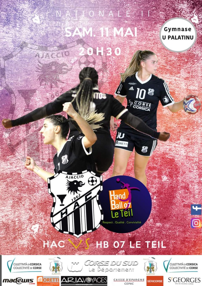 Handball N2 Féminin : Ce samedi le HAC rencontre Le Teil au Palatinu d'Ajaccio Handball N2 Féminin : Ce samedi le HAC rencontre Le Teil au Palatinu d'Ajaccio