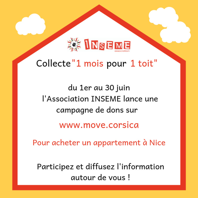 "Un mois pour un toit" : Inseme lance une nouvelle collecte participative pour acheter un appartement à Nice "Un mois pour un toit" : Inseme lance une nouvelle collecte participative pour acheter un appartement à Nice