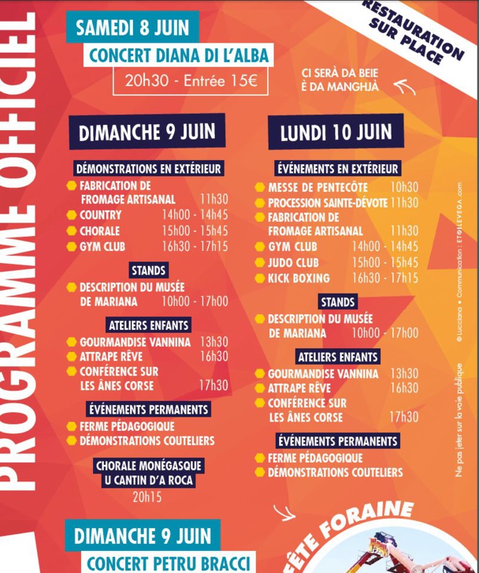 Sabatu, dumenica è luni, a 121ema Fiera di a Canonica in Lucciana Sabatu, dumenica è luni, a 121ema Fiera di a Canonica in Lucciana