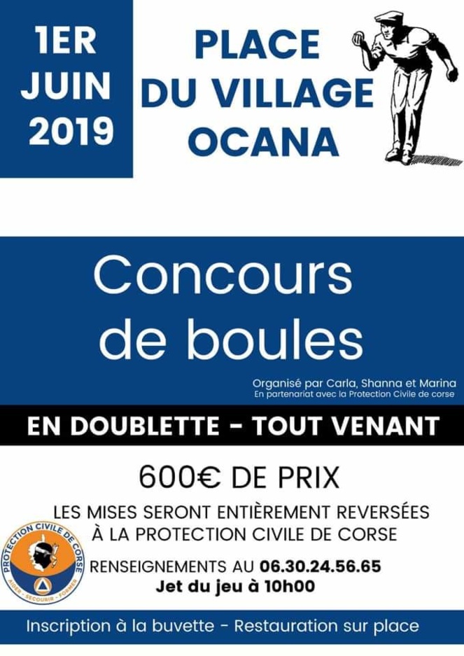 Ocana  : Un concours de boules pour la Protection Civile de Corse