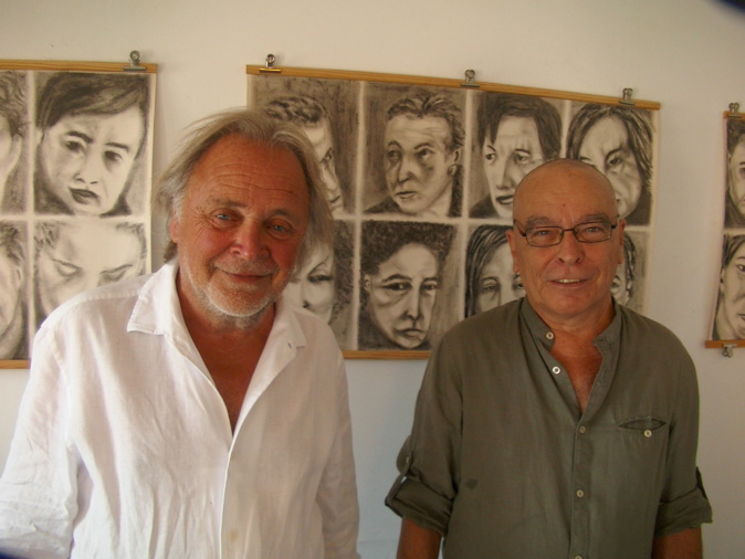 C'est sur une idée de l'artiste peintre André Casabianca (à gauche) que Marco Paccosi a pu exposer au Perchoir