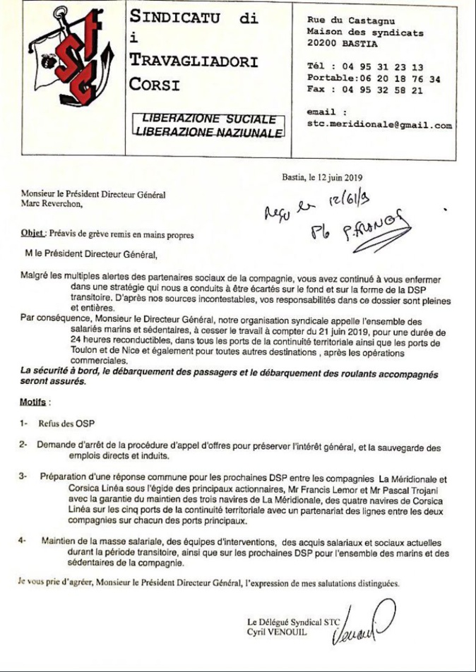 Transports maritimes : Le préavis de grève illimitée met en cause la direction de la Méridionale Transports maritimes : Le préavis de grève illimitée met en cause la direction de la Méridionale