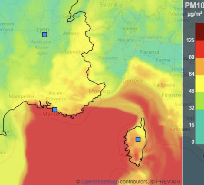 Pic de pollution atmosphérique ce vendredi en Corse. Un retour à la normale prévu pour demain Pic de pollution atmosphérique ce vendredi en Corse. Un retour à la normale prévu pour demain