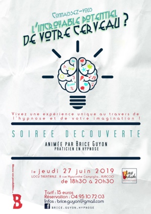 "L'incroyable potentiel de votre cerveau" : une soirée découverte de l'hypnose à Ajaccio "L'incroyable potentiel de votre cerveau" : une soirée découverte de l'hypnose à Ajaccio