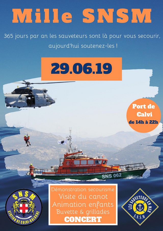 3e édition de "Mille SNSM" le 29 juin avec la Station Calvi-Balagne