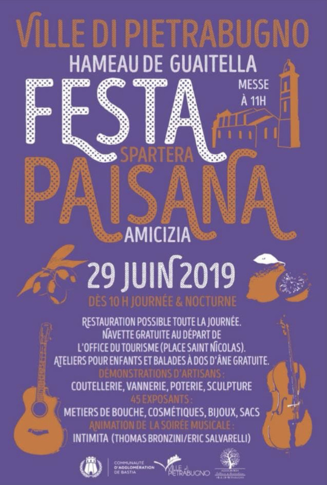 Festa  Paisana : Le 29 Juin à Pietrabugno
