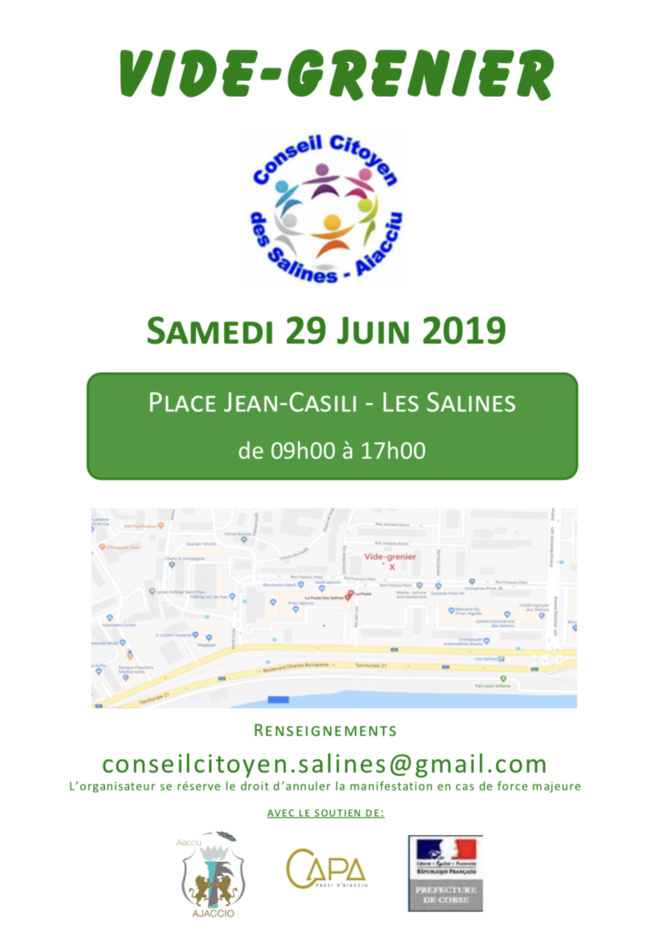 Vide grenier des Salines ce samedi 29