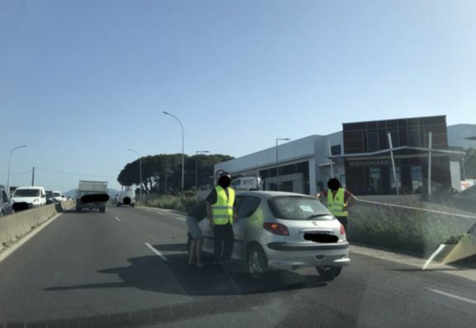 Un accident de la circulation provoque un gros embouteillage à Furiani Un accident de la circulation provoque un gros embouteillage à Furiani
