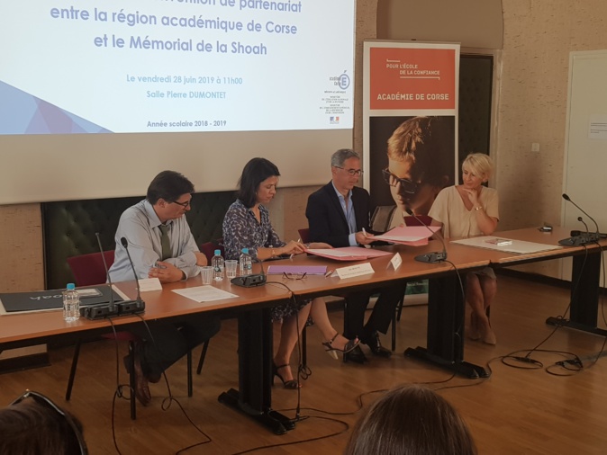 L'académie de Corse et le Mémorial de la Shoah pérennisent leur partenariat L'académie de Corse et le Mémorial de la Shoah pérennisent leur partenariat