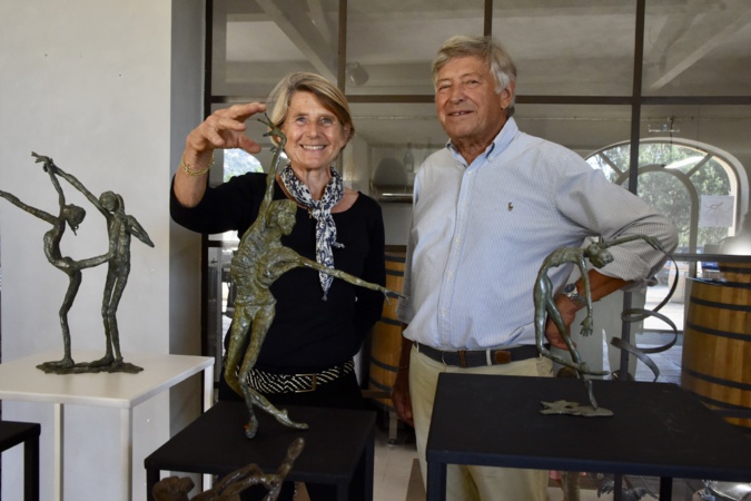 Claudine Kanengieser expose à la cave du domaine d'Alzipratu Claudine Kanengieser expose à la cave du domaine d'Alzipratu