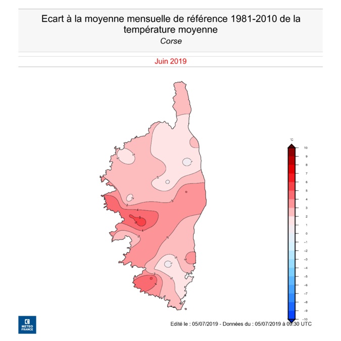 Des températures bien au-dessus des normales Des températures bien au-dessus des normales