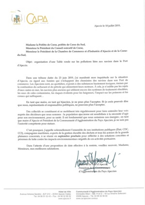 Pollutions des navires dans le port d'Ajaccio : Laurent Marcangeli demande la tenue d'une table ronde Pollutions des navires dans le port d'Ajaccio : Laurent Marcangeli demande la tenue d'une table ronde