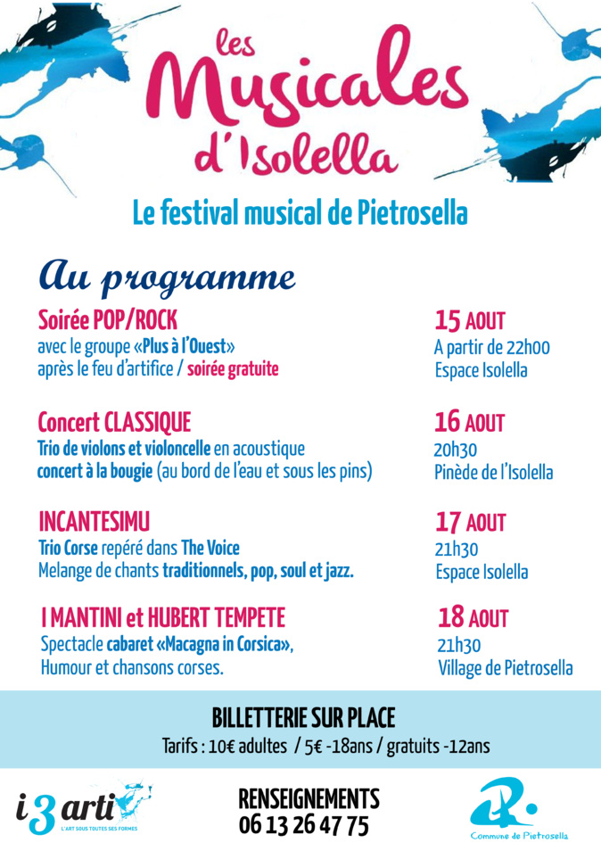 Pietrosella : Les Musicales d’Isolella reviennent en version nomade Pietrosella : Les Musicales d’Isolella reviennent en version nomade