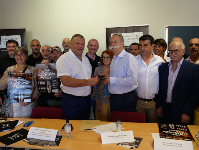 Le président national des Chambres de Métiers et de l’Artisanat Bernard Stalter en visite en Corse Le président national des Chambres de Métiers et de l’Artisanat Bernard Stalter en visite en Corse