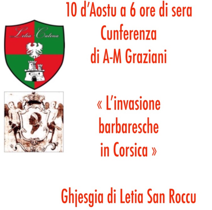 Les invasions barbaresques expliquées à Letia Saint-Roch le 10 aôut Les invasions barbaresques expliquées à Letia Saint-Roch le 10 aôut