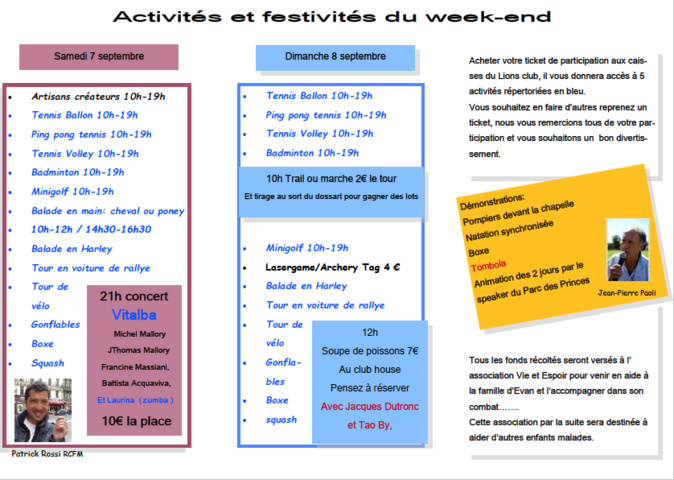  Munticellu in festa pè Evan : le Lions club Balagne se mobilise 