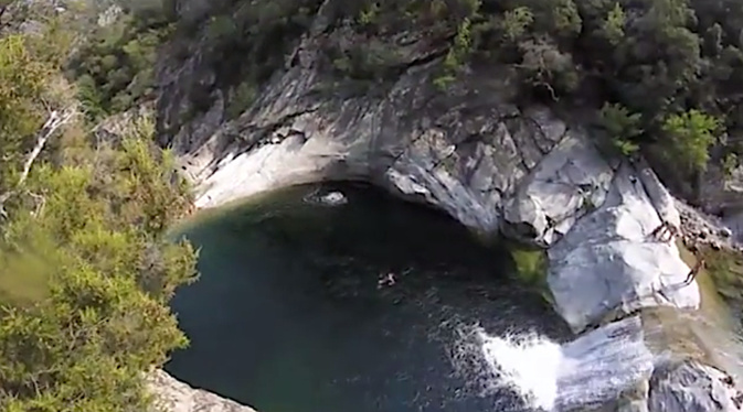 Les trois bassins à Chisà (Capture vidéo Sylvain Larmier) Les trois bassins à Chisà (Capture vidéo Sylvain Larmier)