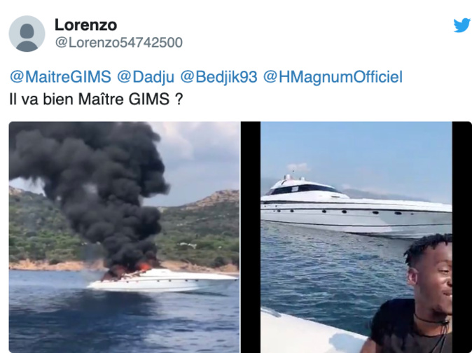 Bonifacio : La vedette en feu avait été louée par Maître GIMS Bonifacio : La vedette en feu avait été louée par Maître GIMS