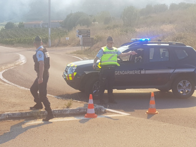 La circulation est interdite en direction de Saint-Florent