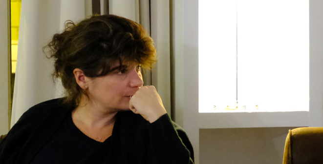La productrice Marie-Ange Luciani à Bastia à l'occasion de la projection de C'est ça l'amour de Claire Burger