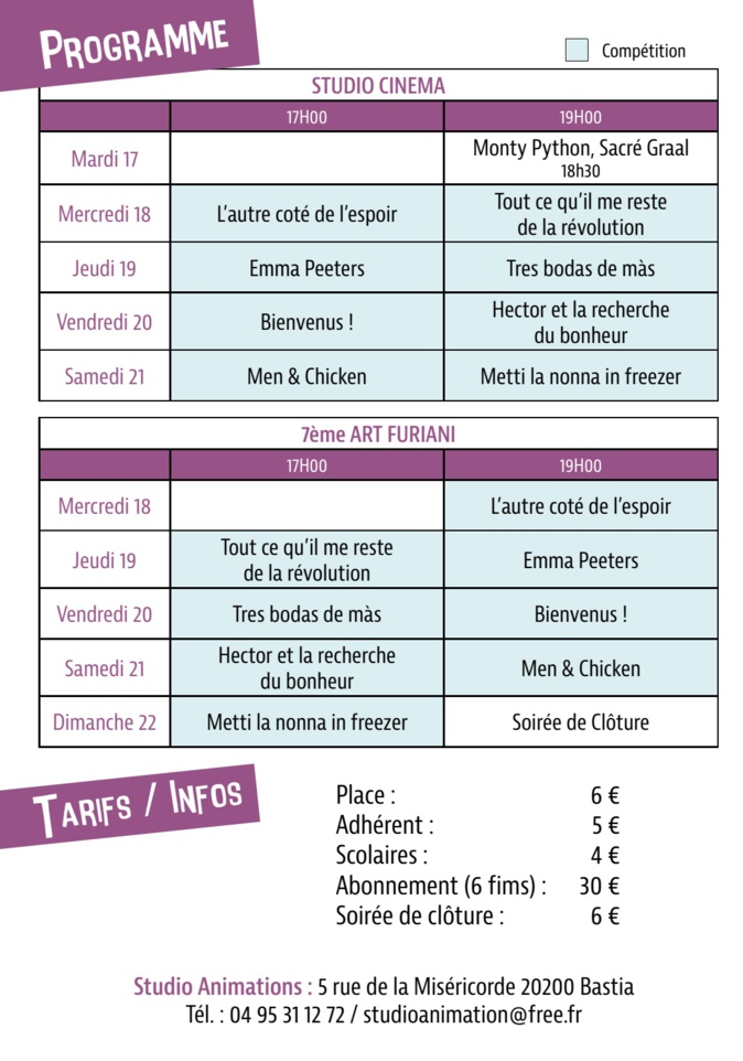 Le programme du Festival Le programme du Festival