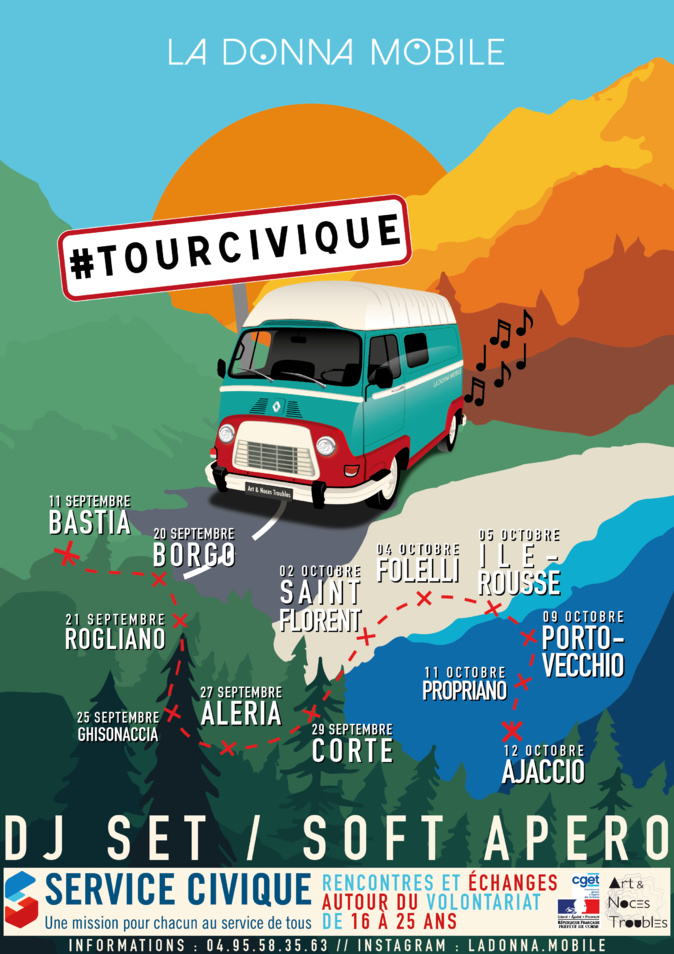 La tournée de la Donna mobile pour le service civique La tournée de la Donna mobile pour le service civique