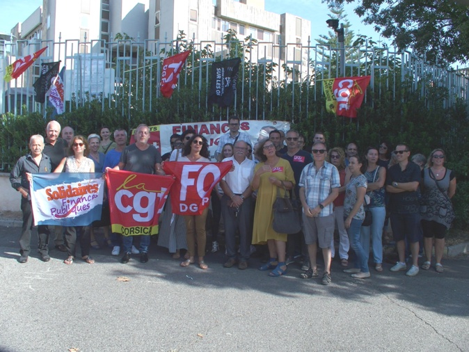 VIDEO - Les agents des finances publiques de Bastia en gréve pour exprimer leur 