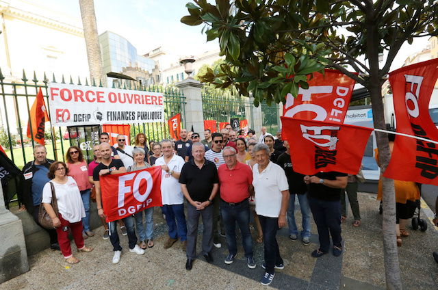 Les agents des finances publiques en grève, ce lundi, à Ajaccio