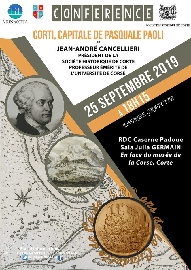 « Corti, capitale de Pasquale Paoli (1755 - 1769) » : une conférence pour célébrer les 𝟲𝟬𝟬 𝗮𝗻𝘀 𝗱𝗲 𝗹𝗮 𝗖𝗶𝘁𝗮𝗱𝗲𝗹𝗹𝗲 𝗱𝗲 𝗖𝗼𝗿𝘁𝗲 « Corti, capitale de Pasquale Paoli (1755 - 1769) » : une conférence pour célébrer les 𝟲𝟬𝟬 𝗮𝗻𝘀 𝗱𝗲 𝗹𝗮 𝗖𝗶𝘁𝗮𝗱𝗲𝗹𝗹𝗲 𝗱𝗲 𝗖𝗼𝗿𝘁𝗲