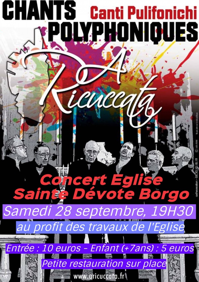 Borgo : Un  concert caritatif ce Samedi 28 pour restaurer l'église de Sainte Dévote 