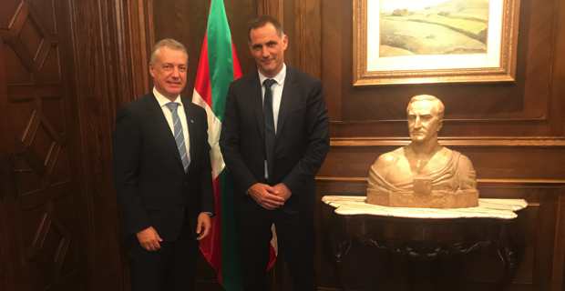 Le président du Conseil exécutif de Corse, Gilles Simeoni, en déplacement au Pays basque, a eu un entretien avec le Président du Gouvernement basque, Iñigo Urkullu.