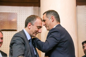 Jean-Christophe Angelini et Gilles Simeoni au temps de l'unon. Photo Michel Luccioni. Jean-Christophe Angelini et Gilles Simeoni au temps de l'unon. Photo Michel Luccioni.