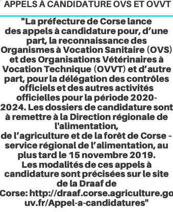 Préfecture de Corse : appels à candidature