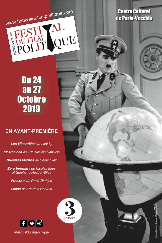 Le Festival du Film Politique de Porto-Vecchio revient pour sa 3ème édition   du 24 au 27 octobre 2019