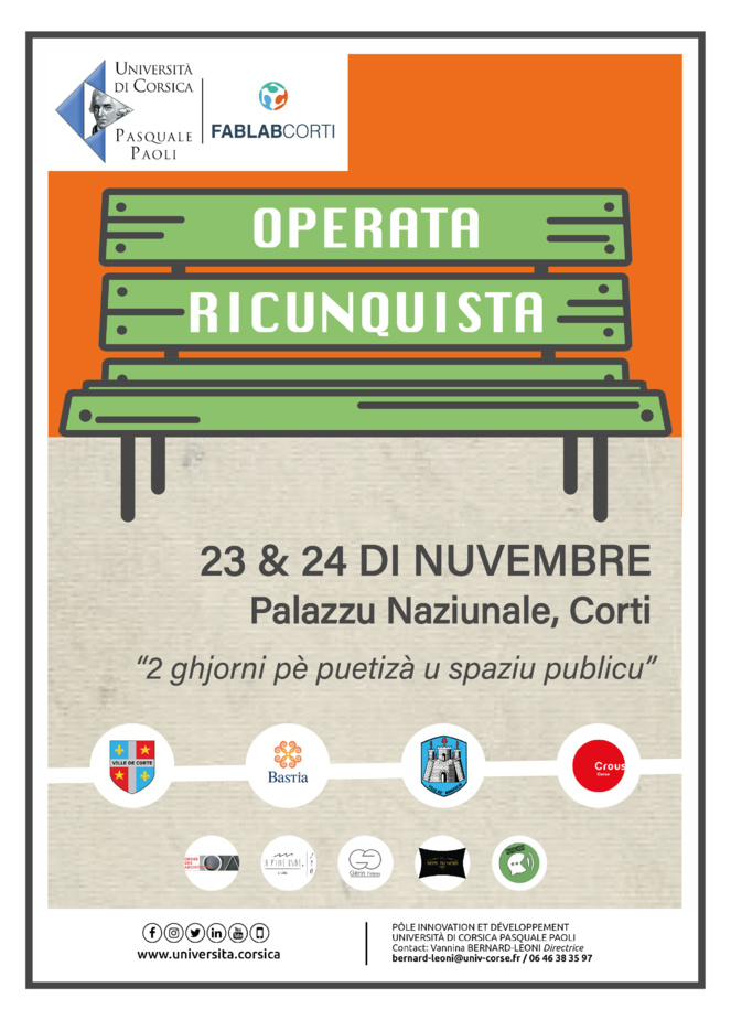 Operata Ricunquista in Corti : Lancement des inscriptions pour un week-end de création collaborative