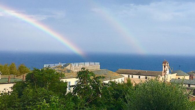 Bastia : double arc-en-ciel sur la ville Bastia : double arc-en-ciel sur la ville