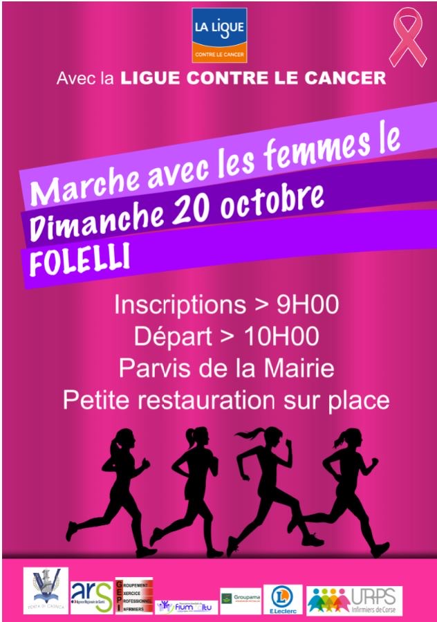 Marche rose le 20 octobre à  Folelli pour sensibiliser au dépistage du cancer du sein