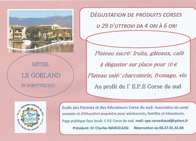 Porto Vecchio : Una dégustation des produits corses organisée par l'EPE Corse du Sud