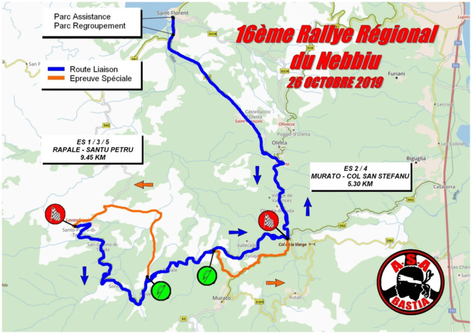 Le tracé du rallye Le tracé du rallye