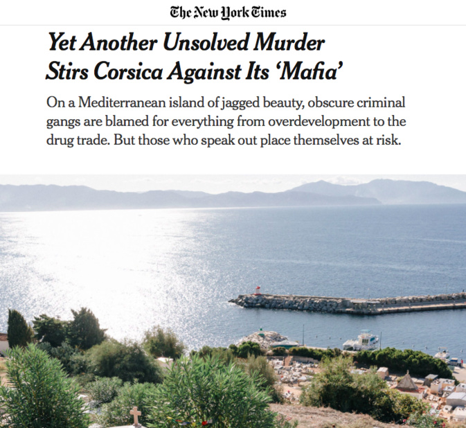 The New York Times : « Après le meurtre de Maxime Susini, la Corse se rebelle contre sa "mafia"»