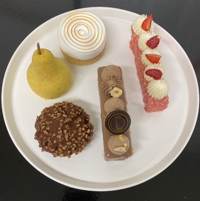 Les desserts création de Pierre-Olivier Gianotti.