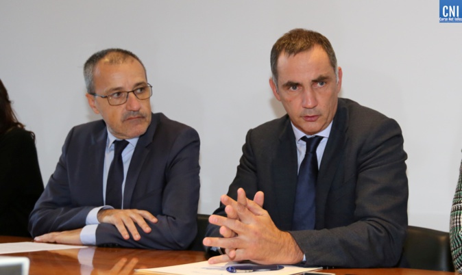 Le président de l’Assemblée de Corse, Jean-Guy Talamoni, et le président du Conseil exécutif de la Collectivité de Corse, Gilles Simeoni. Photo Michel Luccioni