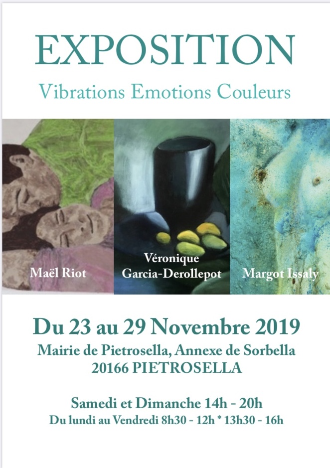 "Vibrations, émotions, couleurs".  Trois amies exposent à la mairie de Pietrosella