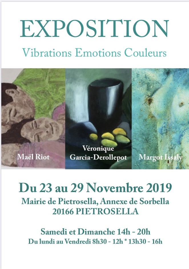 "Vibrations, émotions, couleurs". Trois amies exposent à la mairie de Pietrosella "Vibrations, émotions, couleurs". Trois amies exposent à la mairie de Pietrosella